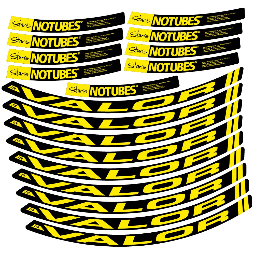 Stickers Stans Notubes ZTR Valor compatibles Autocollants roues VTT 29"