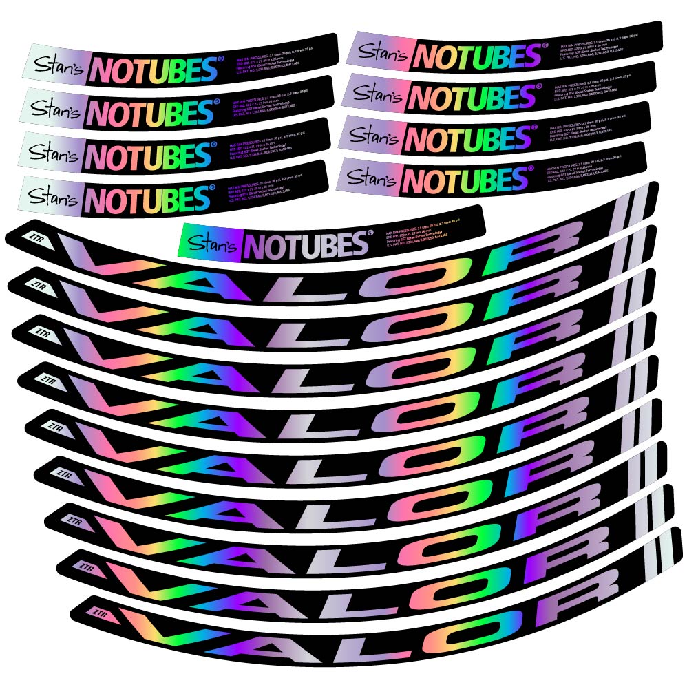 Stickers Stans Notubes ZTR Valor compatibles Autocollants roues VTT 29"