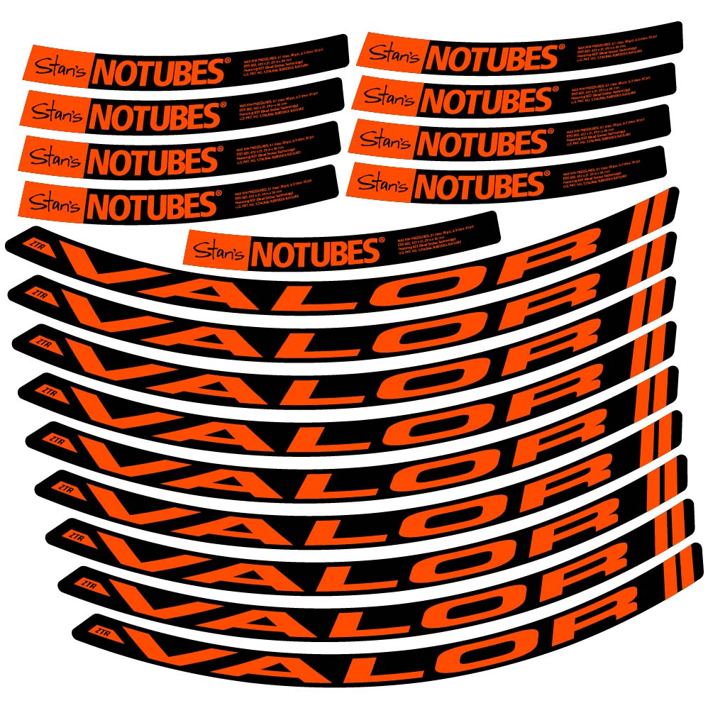 Stickers Stans Notubes ZTR Valor compatibles Autocollants roues VTT 29"