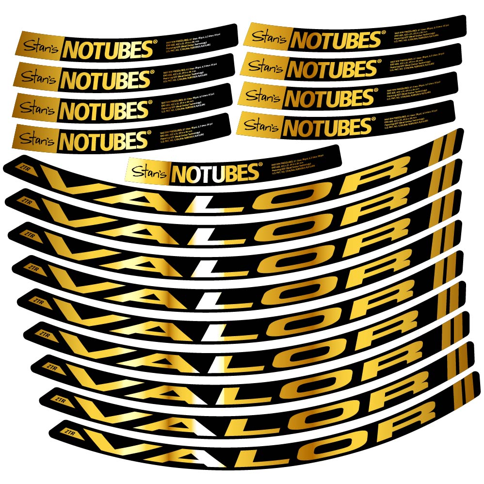 Stickers Stans Notubes ZTR Valor compatibles Autocollants roues VTT 29"