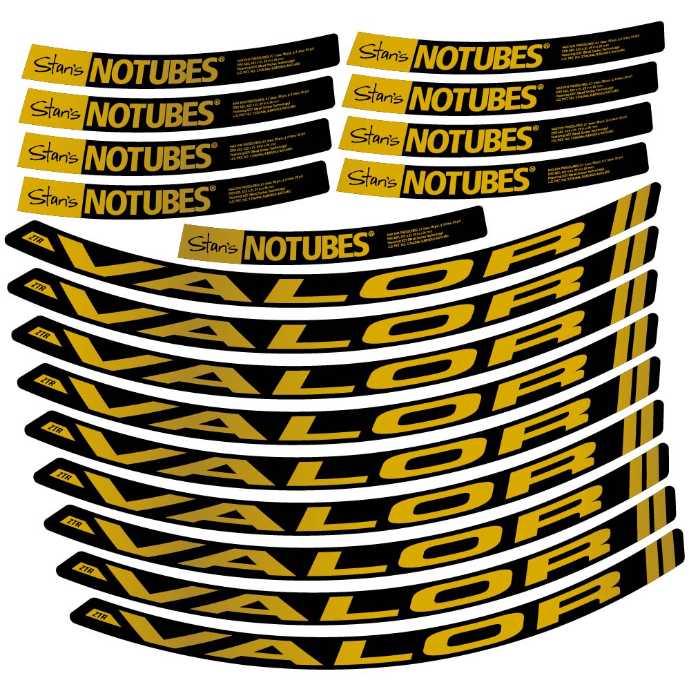 Stickers Stans Notubes ZTR Valor compatibles Autocollants roues VTT 29"