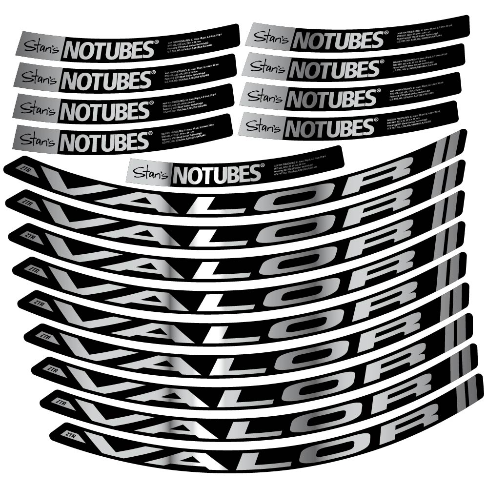 Stickers Stans Notubes ZTR Valor compatibles Autocollants roues VTT 29"