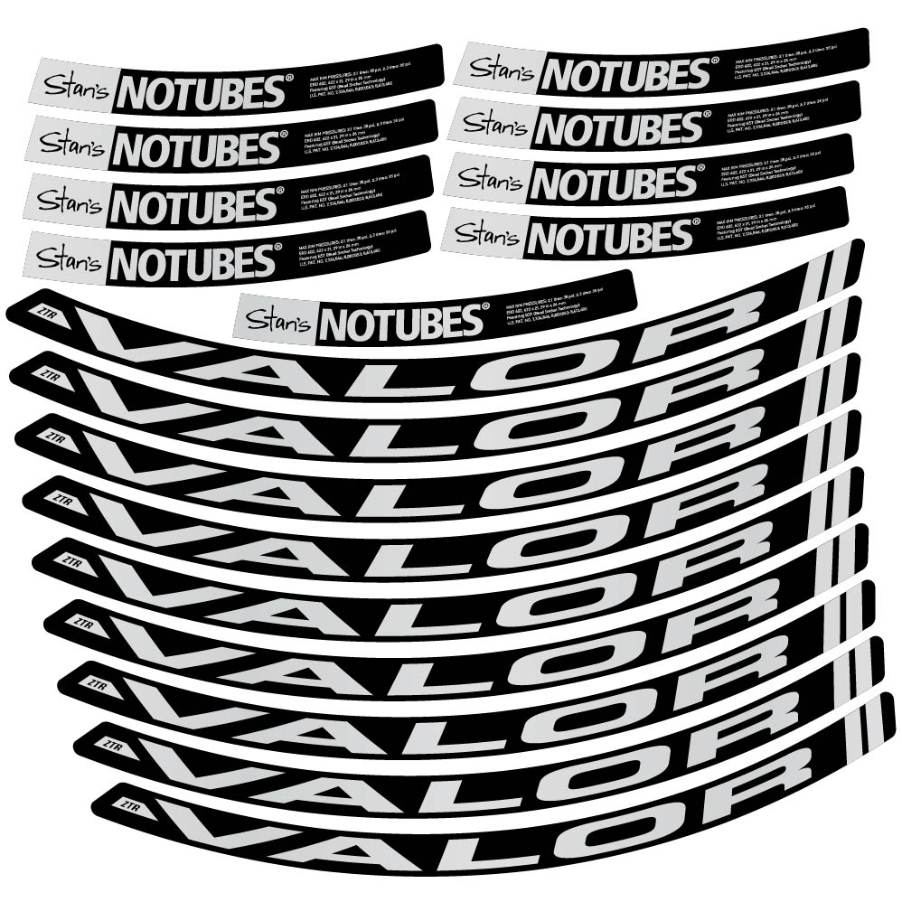 Stickers Stans Notubes ZTR Valor compatibles Autocollants roues VTT 29"