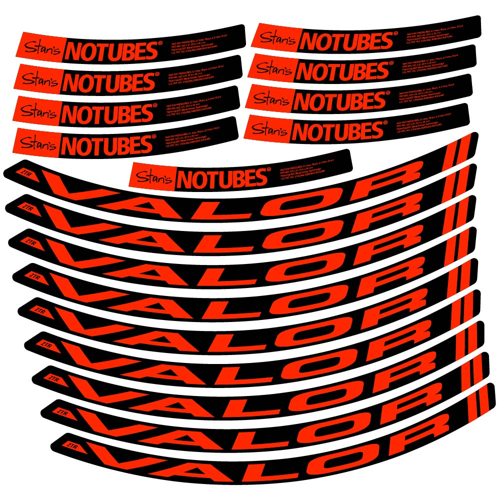 Stickers Stans Notubes ZTR Valor compatibles Autocollants roues VTT 29"