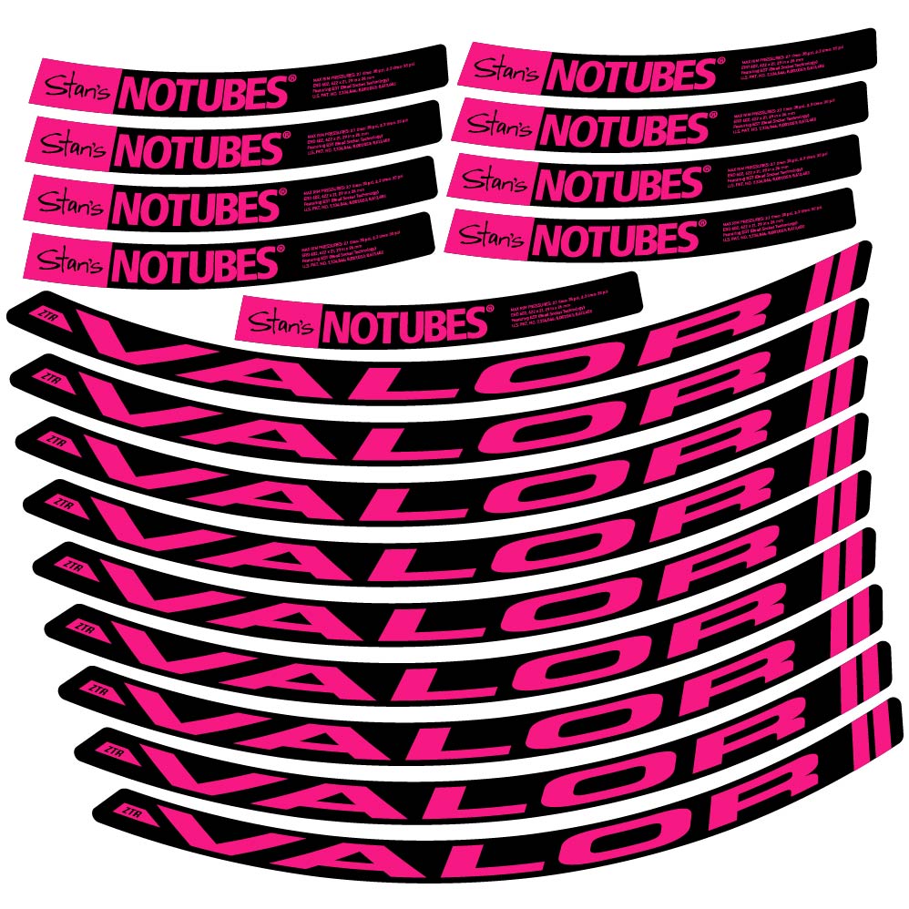 Stickers Stans Notubes ZTR Valor compatibles Autocollants roues VTT 29"