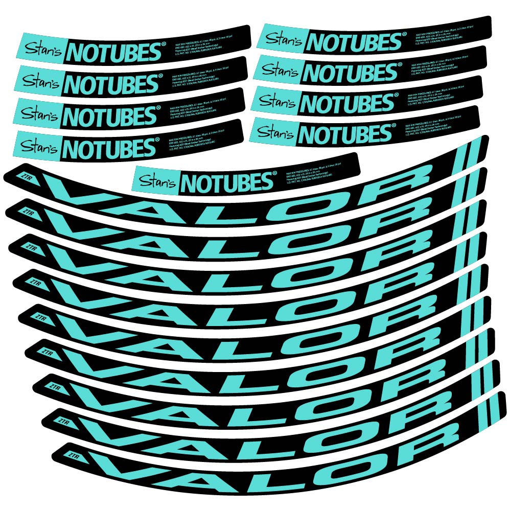 Stickers Stans Notubes ZTR Valor compatibles Autocollants roues VTT 29"