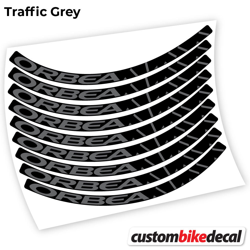 Trac Grey decal for Orbea Alma MTB wheel – bike sticker vinyl