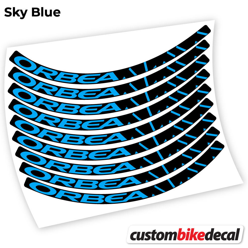 Sky Blue decal for Orbea Alma MTB wheel – bike sticker vinyl