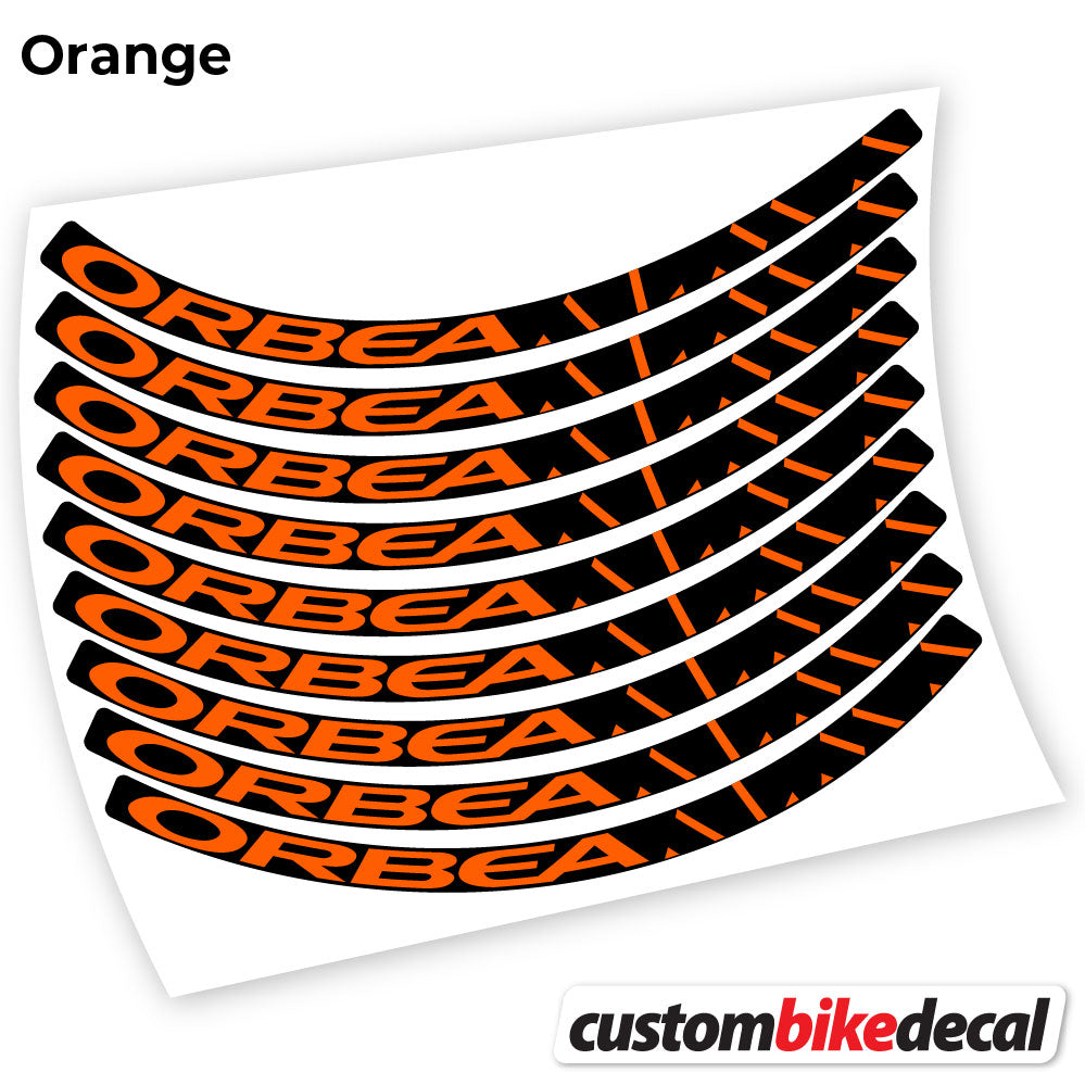 Orange decal for Orbea Alma MTB wheel – bike sticker vinyl