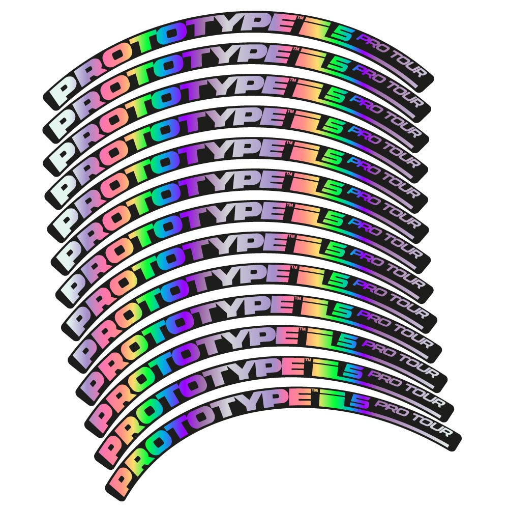 Stickers Proto Pro Tour 5 2016 compatibles - Autocollants roue vélo VTT
