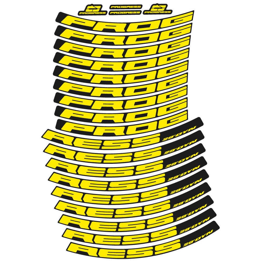 Stickers Progress DYN 2020 compatibles Autocollants roues VTT 29"