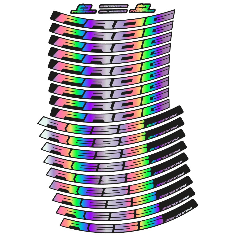 Stickers Progress DYN 2020 compatibles Autocollants roues VTT 29"