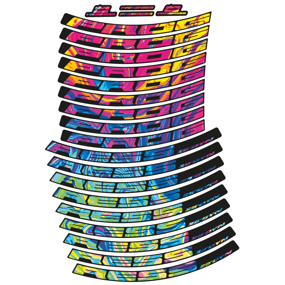 Stickers Progress DYN 2020 compatibles Autocollants roues VTT 29"