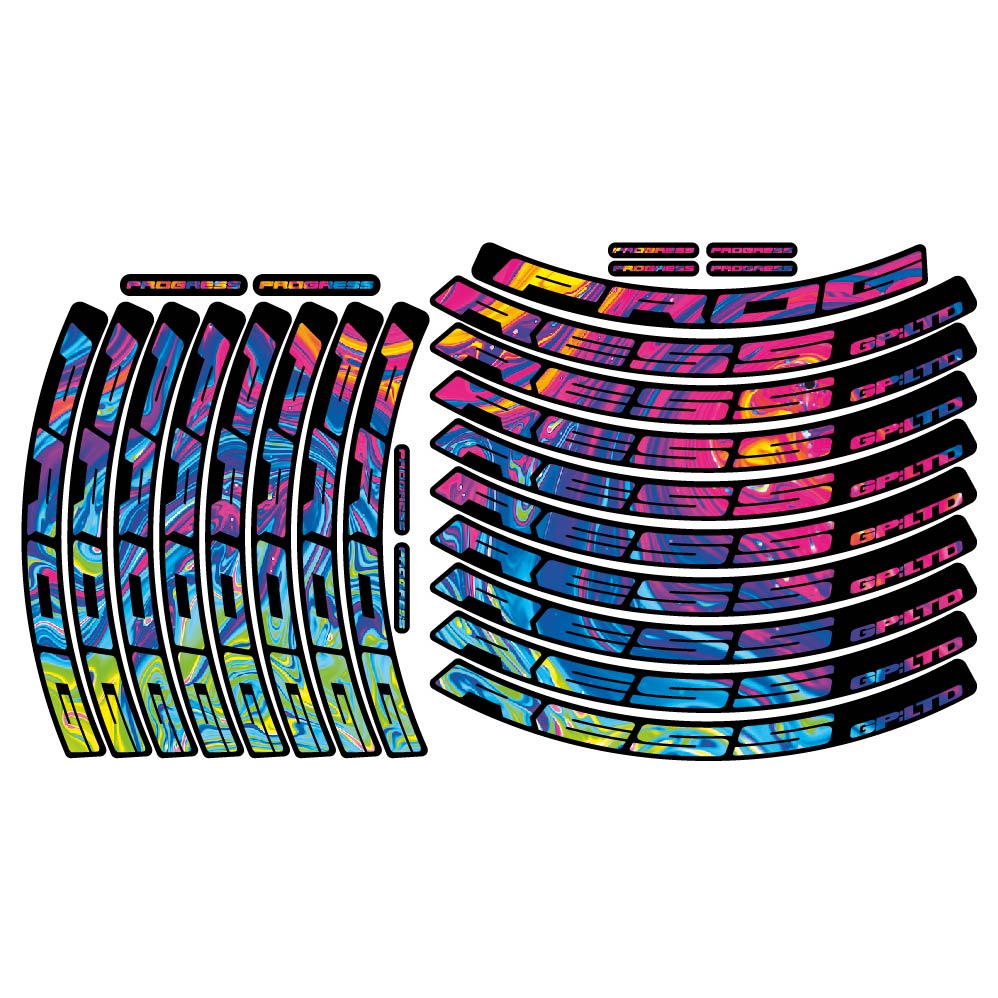 Stickers Progress GP:LTD Nexo compatibles Autocollants roues VTT 29"