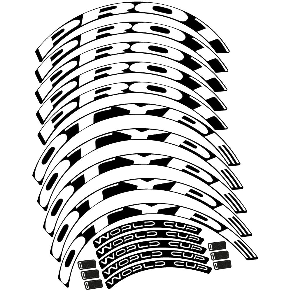 Stickers Prototype World Cup compatibles Autocollants roues VTT