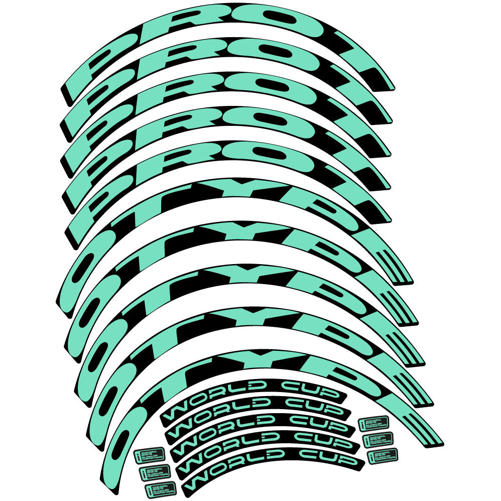 Stickers Prototype World Cup compatibles Autocollants roues VTT
