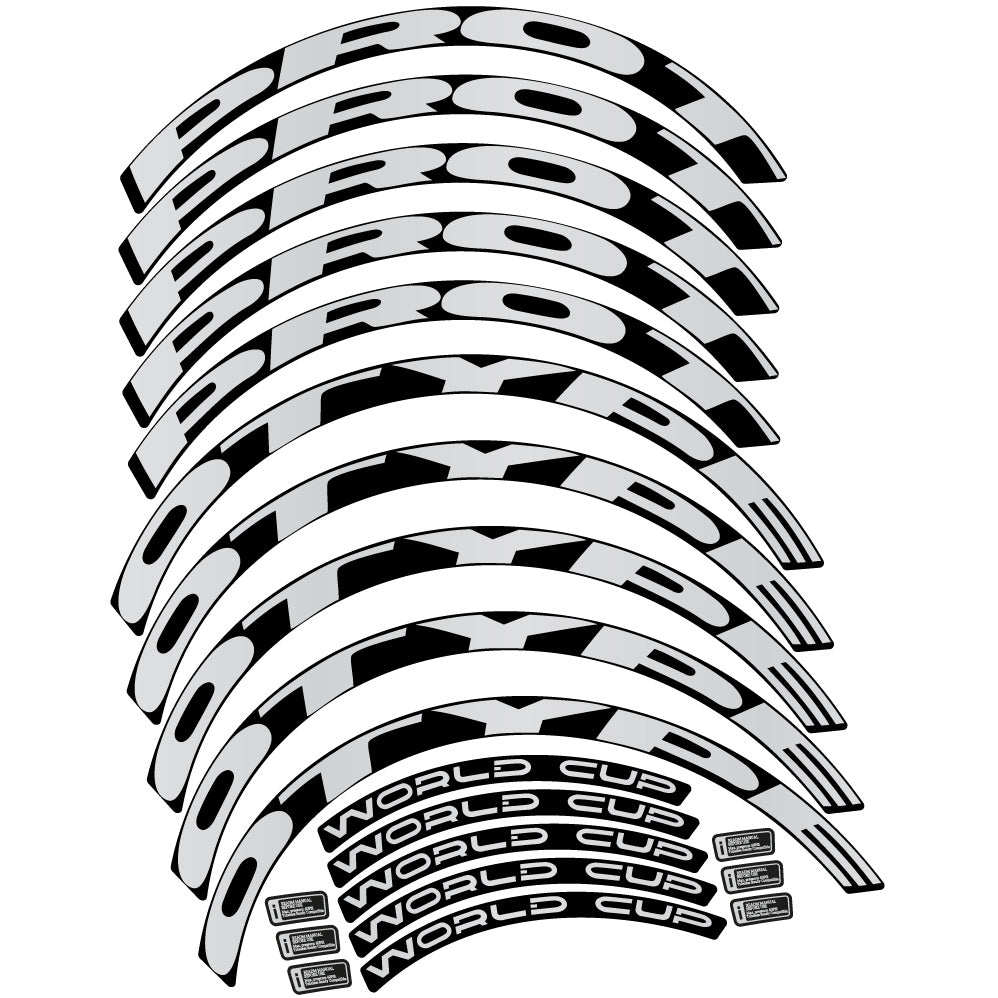 Stickers Prototype World Cup compatibles Autocollants roues VTT