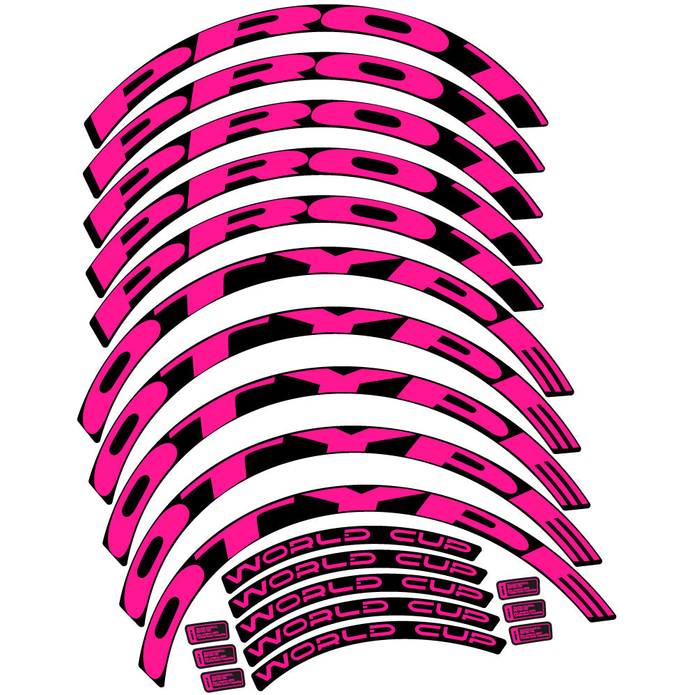 Stickers Prototype World Cup compatibles Autocollants roues VTT