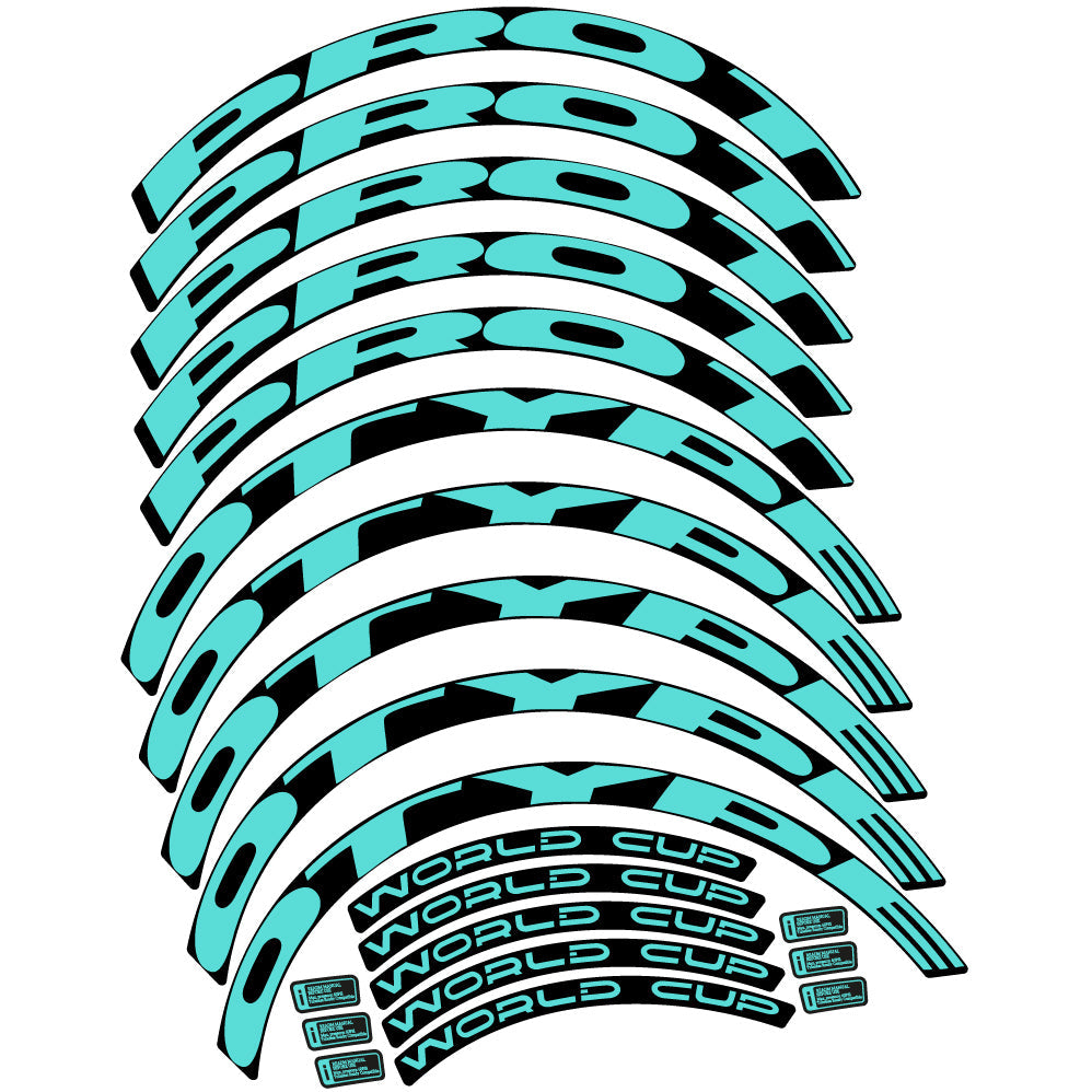 Stickers Prototype World Cup compatibles Autocollants roues VTT