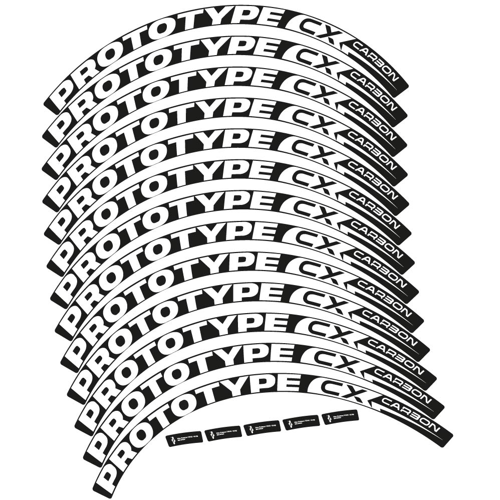 Stickers Prototype CX Carbon 2018 compatibles Autocollants roues VTT 29"