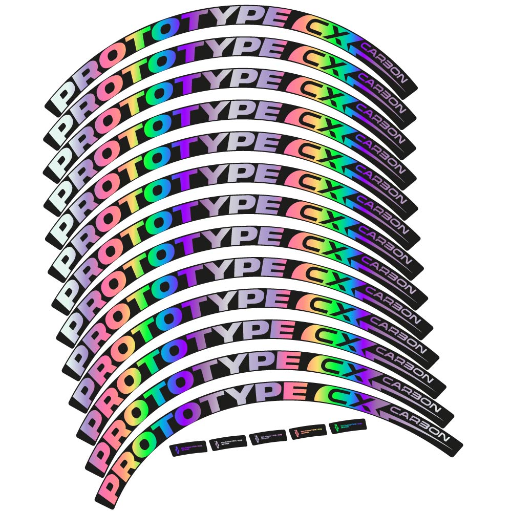Stickers Prototype CX Carbon 2018 compatibles Autocollants roues VTT 29"