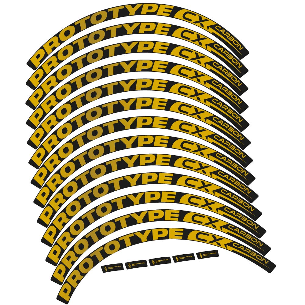 Stickers Prototype CX Carbon 2018 compatibles Autocollants roues VTT 29"