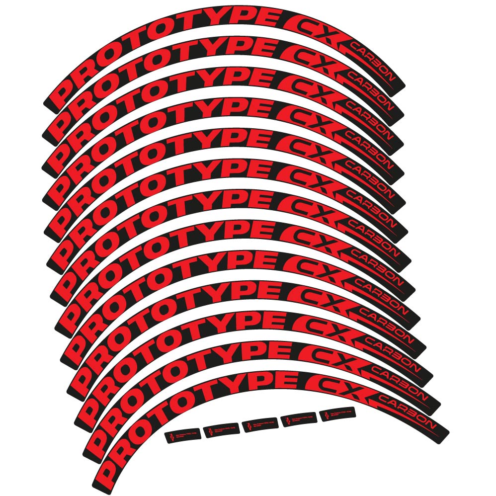 Stickers Prototype CX Carbon 2018 compatibles Autocollants roues VTT 29"
