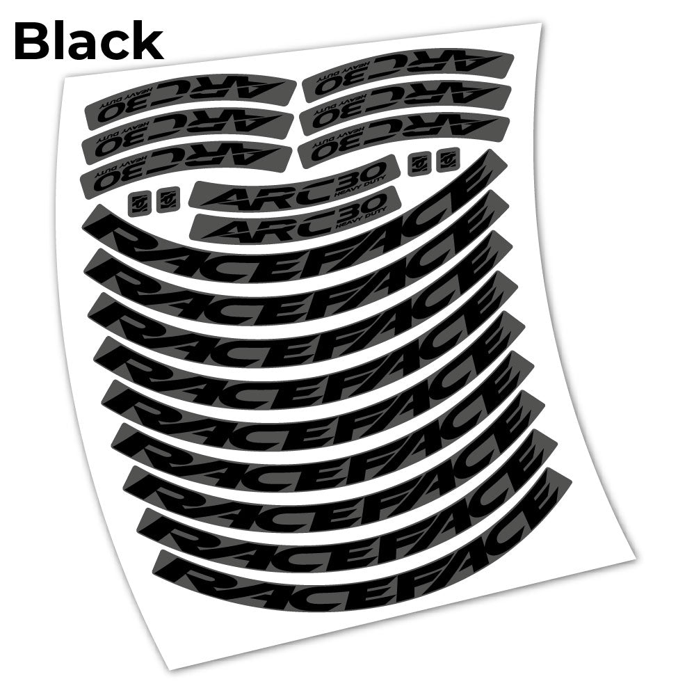 Stickers Raceface ARC30 HD Heavy Duty 2021 compatibles Autocollants roues