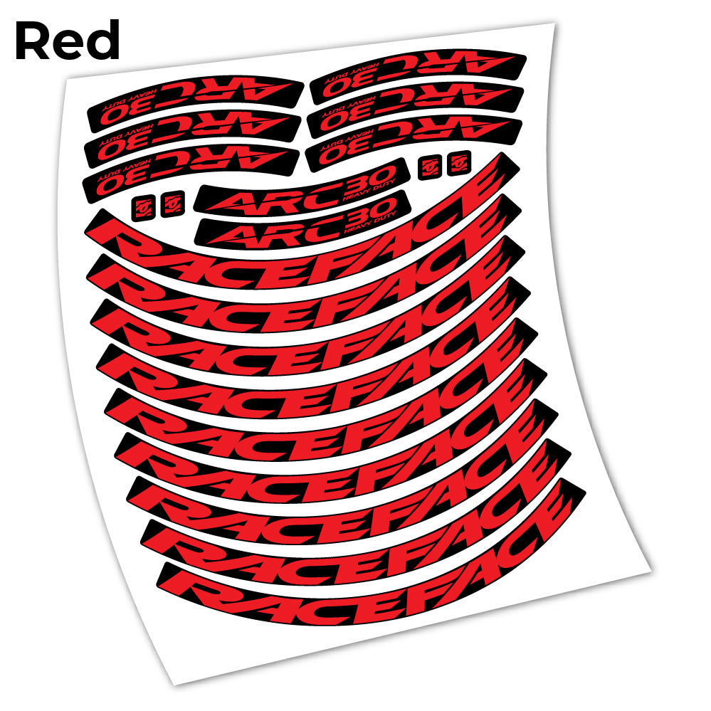 Stickers Raceface ARC30 HD Heavy Duty 2021 compatibles Autocollants roues