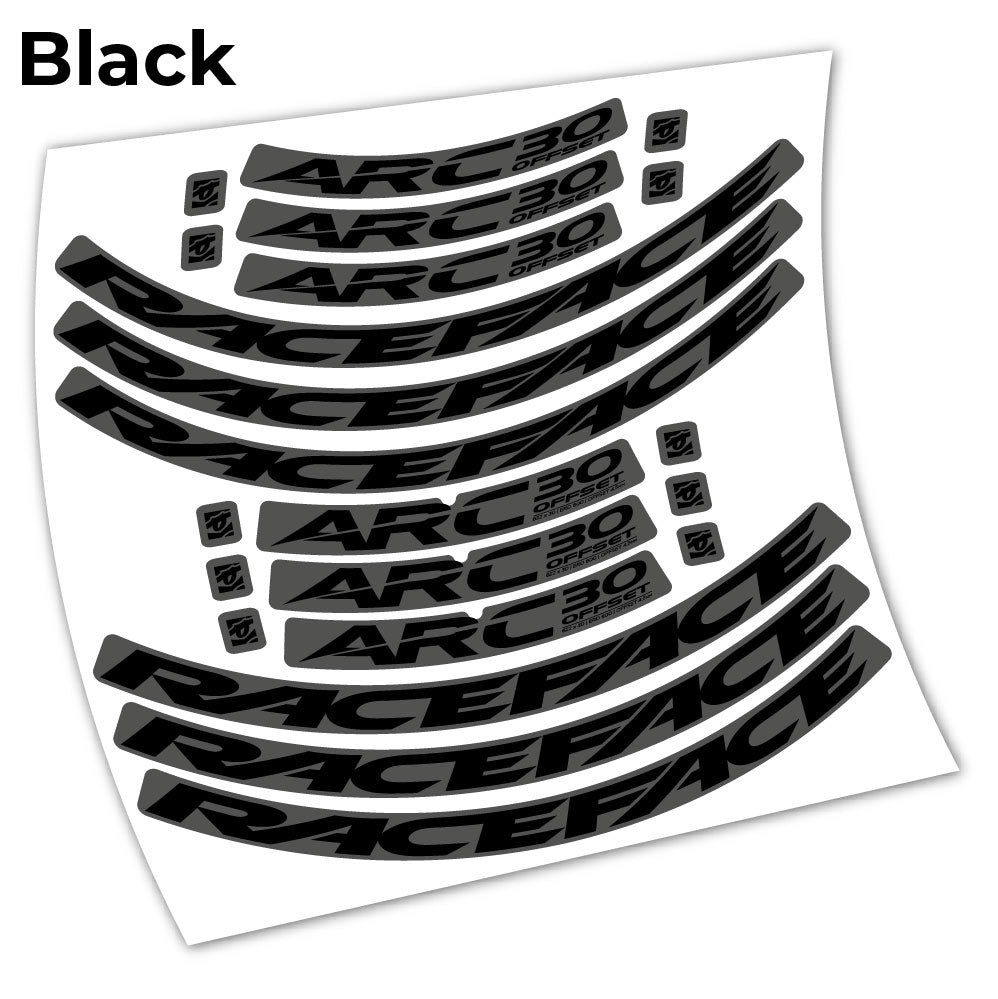Stickers Raceface ARC30 Offset 2021 compatibles Autocollants roues