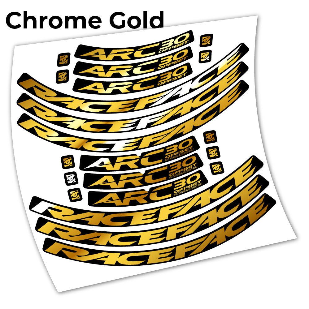 Stickers Raceface ARC30 Offset 2021 compatibles Autocollants roues