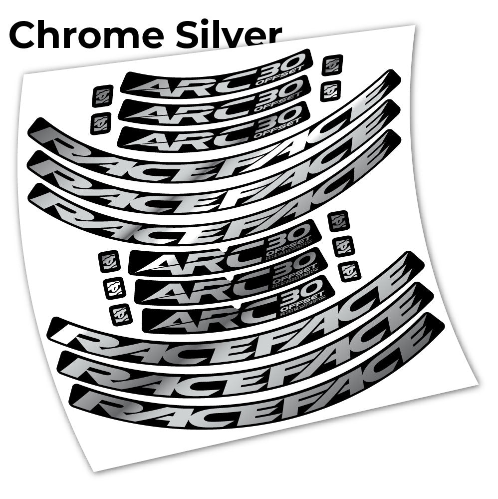Stickers Raceface ARC30 Offset 2021 compatibles Autocollants roues