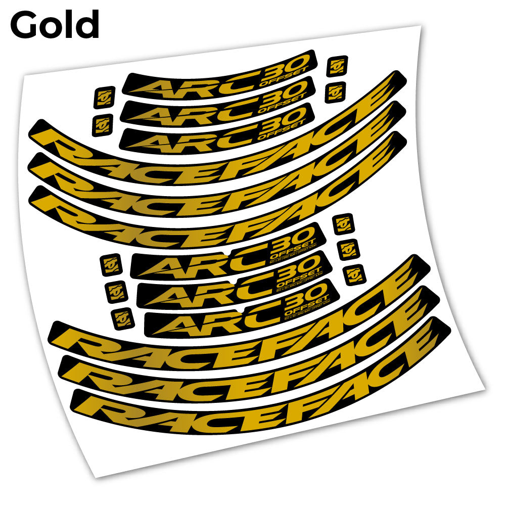 Stickers Raceface ARC30 Offset 2021 compatibles Autocollants roues