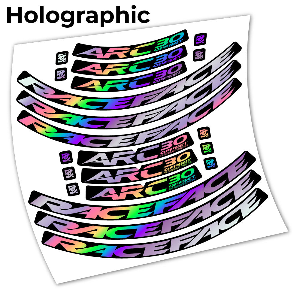 Stickers Raceface ARC30 Offset 2021 compatibles Autocollants roues