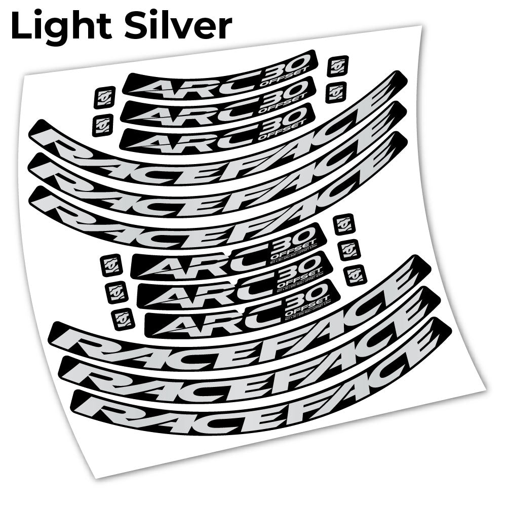 Stickers Raceface ARC30 Offset 2021 compatibles Autocollants roues