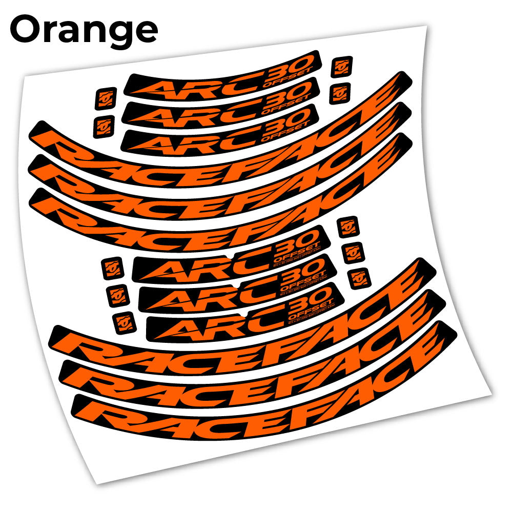 Stickers Raceface ARC30 Offset 2021 compatibles Autocollants roues