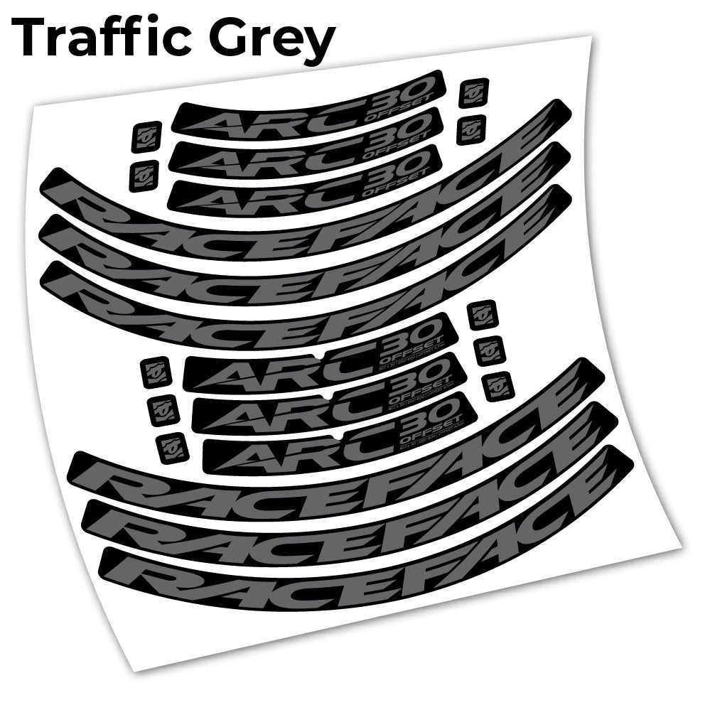 Stickers Raceface ARC30 Offset 2021 compatibles Autocollants roues