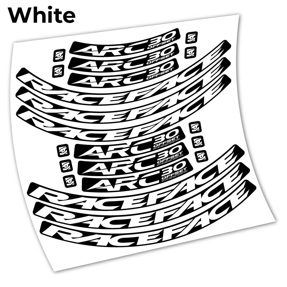 Stickers Raceface ARC30 Offset 2021 compatibles Autocollants roues