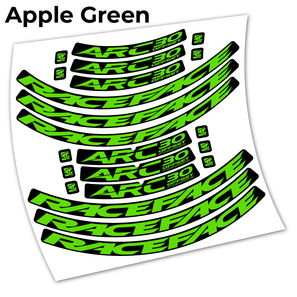 Stickers Raceface ARC30 Offset 2021 compatibles Autocollants roues
