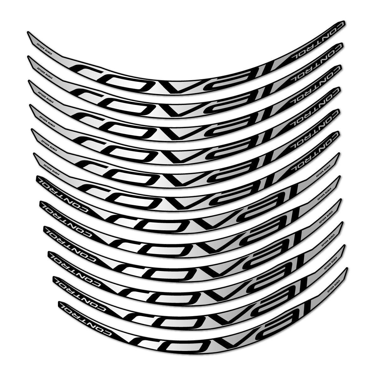 Stickers compatibles Roval Control Carbon 2017-2018 pour jantes VTT 29" – autocollants vinyle - Argent