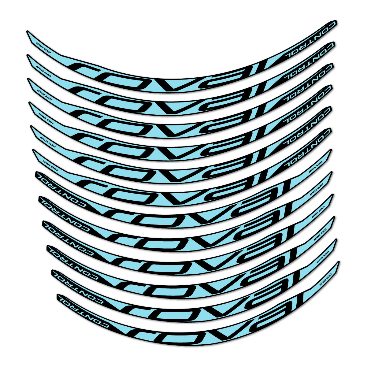 Stickers compatibles Roval Control Carbon 2017-2018 pour jantes VTT 29" – autocollants vinyle - Cyan Glacier