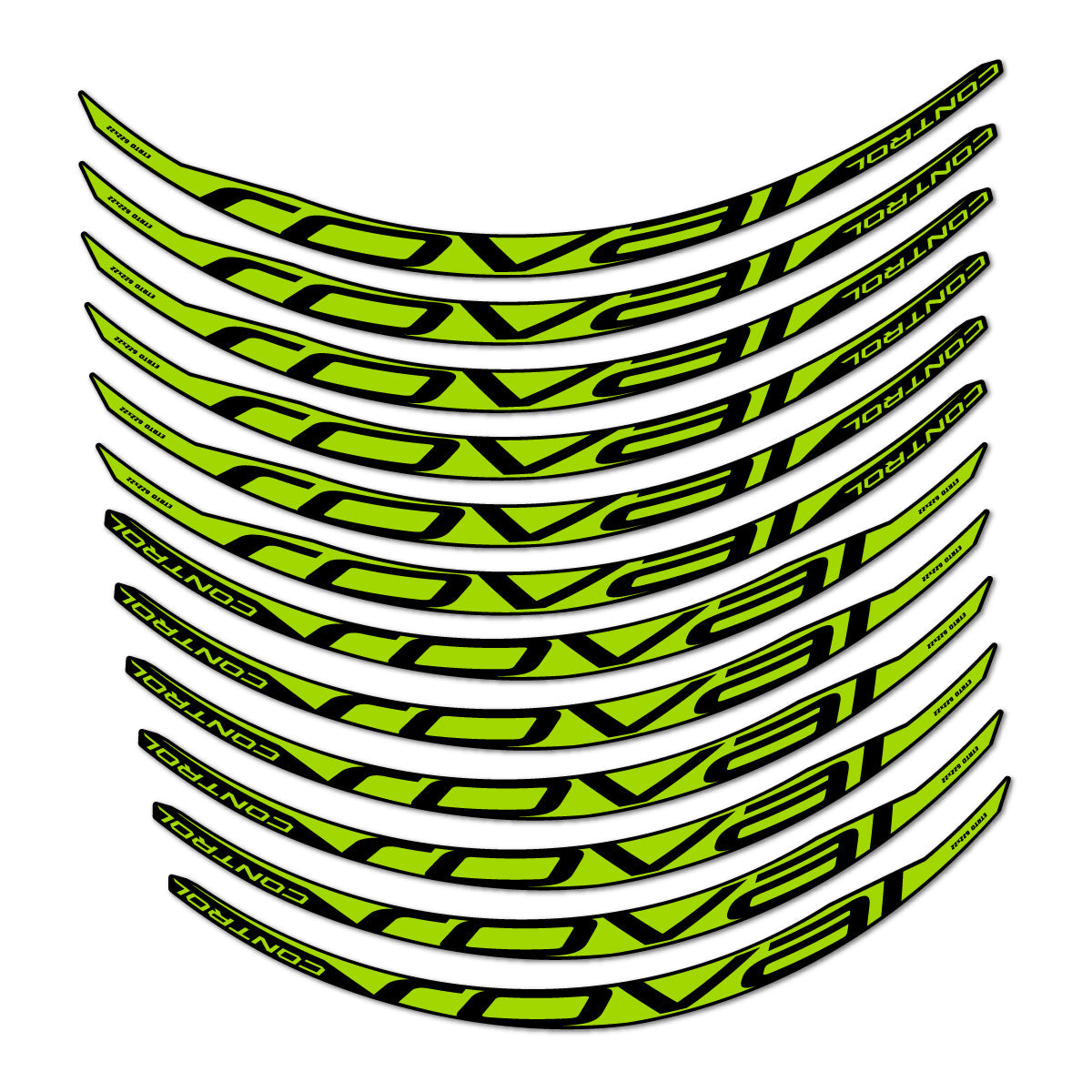 Lime Green decal for Roval Control Carbon 2017-2018 MTB wheel 29" – bike sticker vinyl