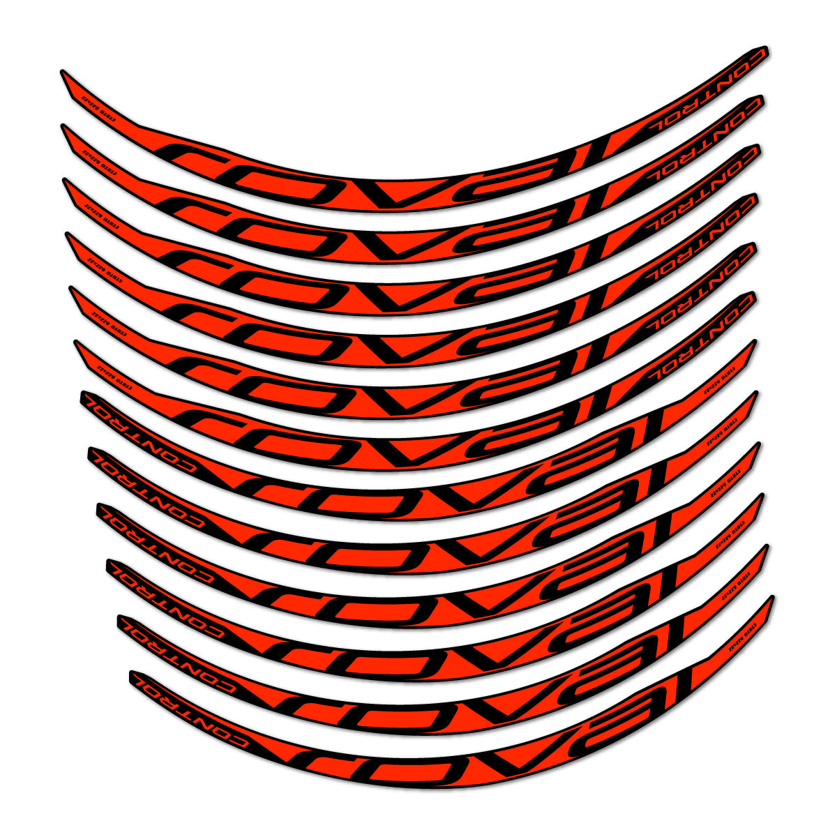 Neon Red decal for Roval Control Carbon 2017-2018 MTB wheel 29" – bike sticker vinyl