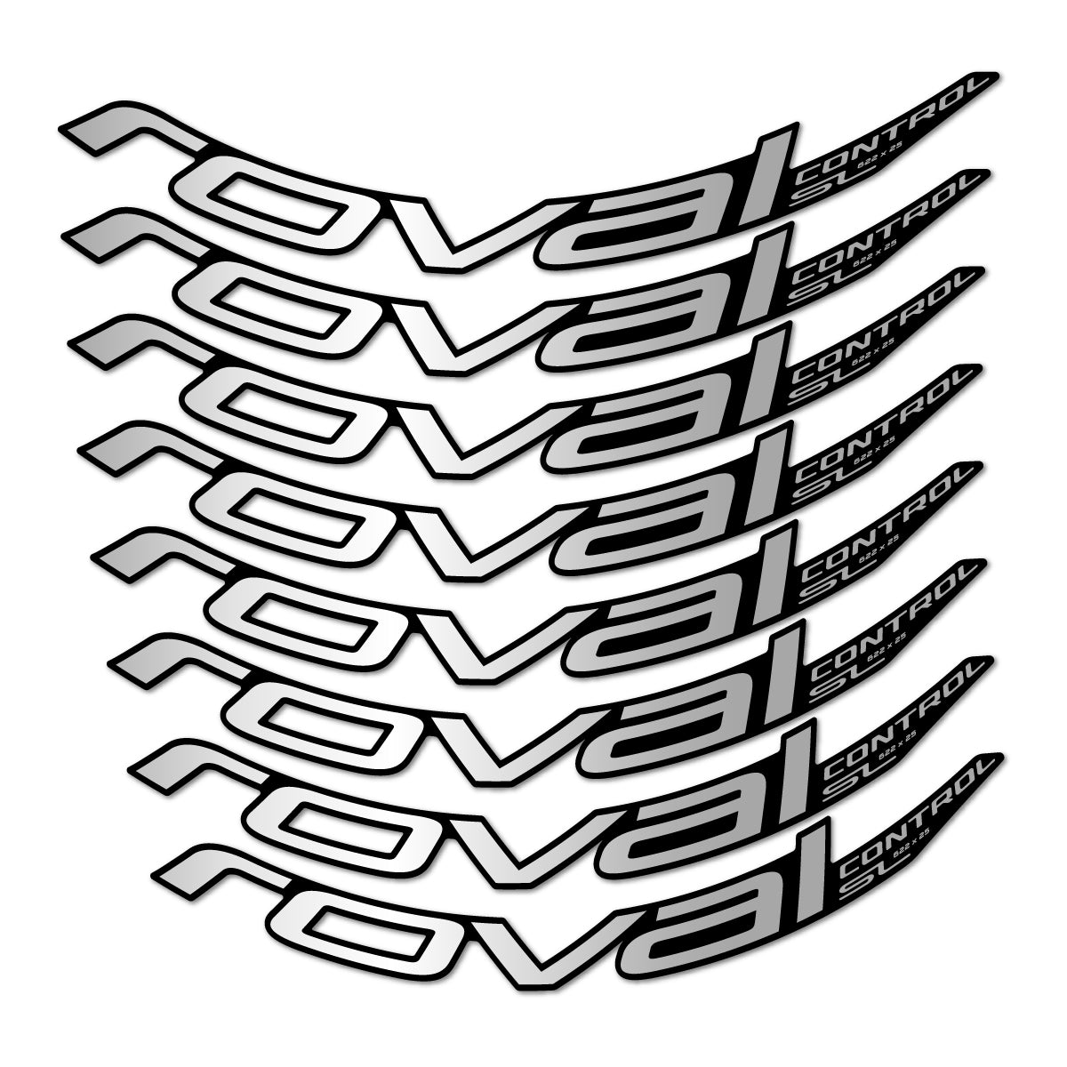 Stickers compatibles Roval Control SL 2018 pour jantes VTT 29" – autocollants vinyle - Argent