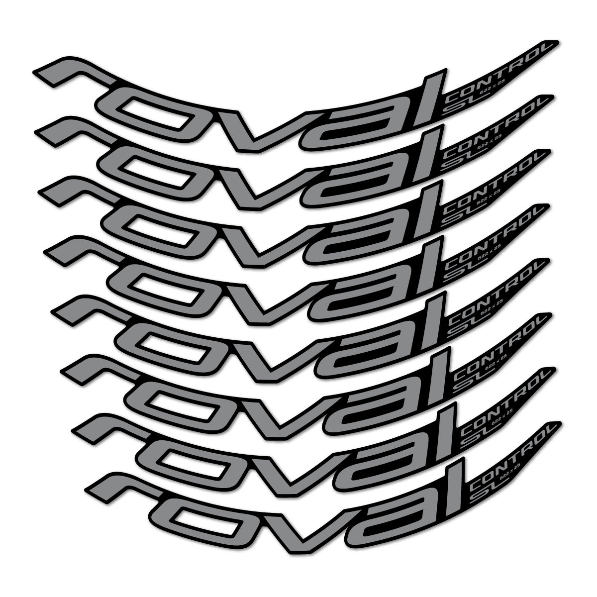 Stickers compatibles Roval Control SL 2018 pour jantes VTT 29" – autocollants vinyle - Gris Souris
