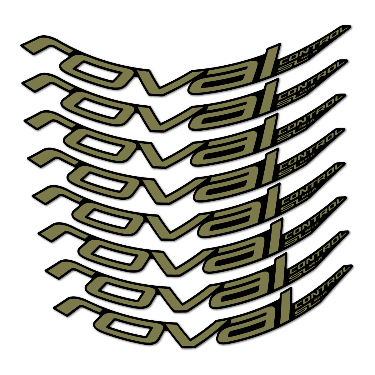 Stickers compatibles Roval Control SL 2018 pour jantes VTT 29" – autocollants vinyle - Kaki