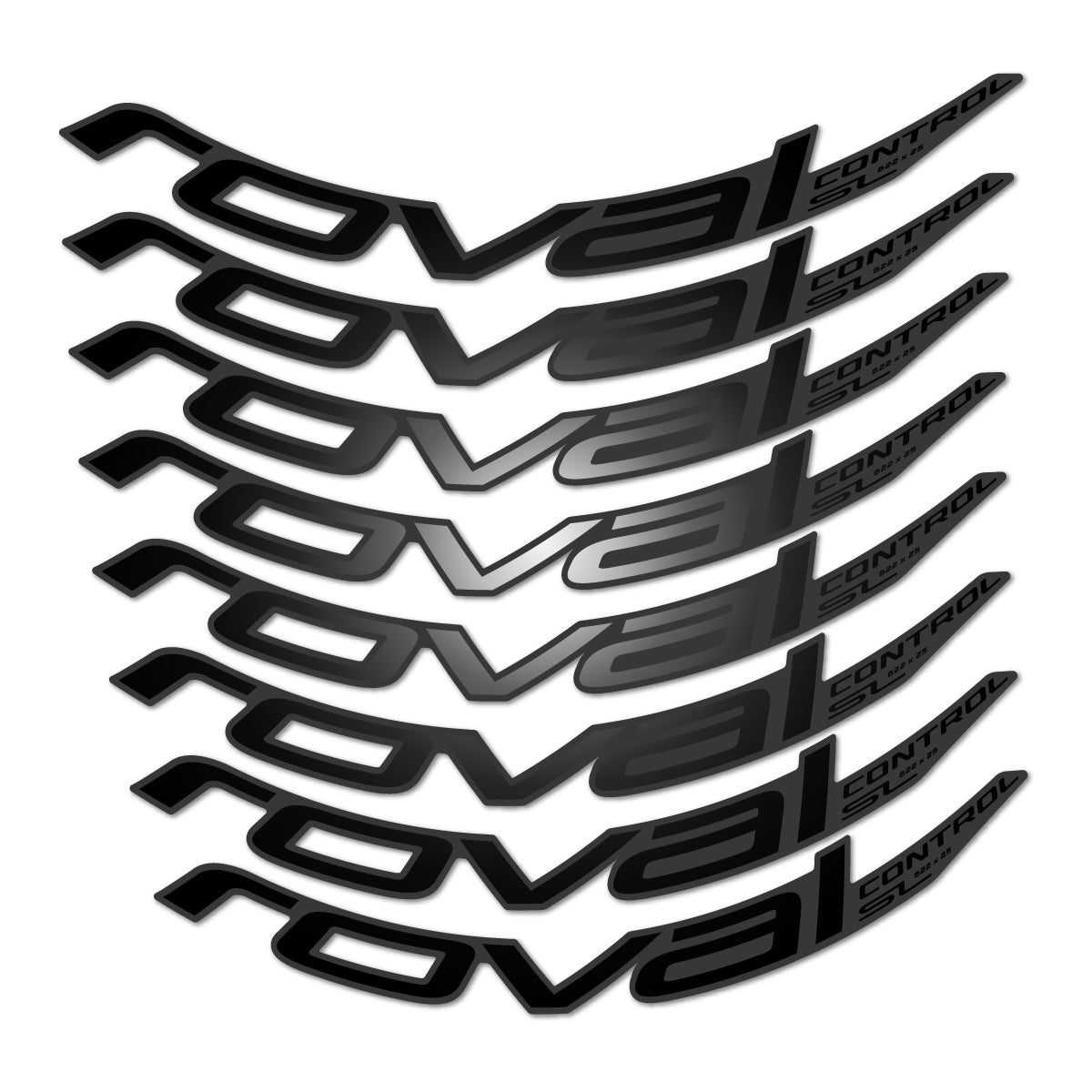 Stickers compatibles Roval Control SL 2018 pour jantes VTT 29" – autocollants vinyle - Noir