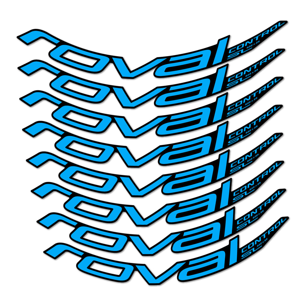 Light Blue decal for Roval Control SL 2018 MTB wheel 29" – bike sticker vinyl