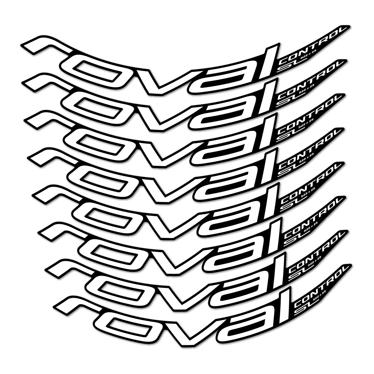 Stickers compatibles Roval Control SL v2 2018 pour jantes VTT 29" – autocollants vinyle - Blanc