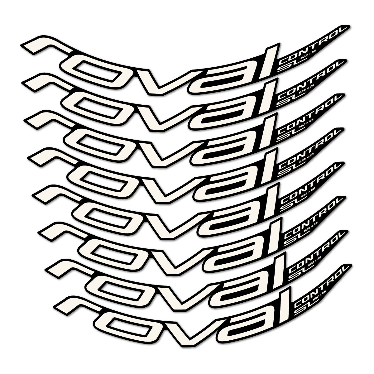 Stickers compatibles Roval Control SL v2 2018 pour jantes VTT 29" – autocollants vinyle - Blanc Cassé